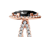 Rose gold Fancy Black Marquise Cut Cut Halo Split Shank Pave Set Ring_5