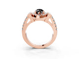 Rose gold Fancy Black Marquise Cut Cut Halo Split Shank Prong Set Ring_3