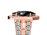 Rose gold Fancy Black Marquise Cut Cut Halo Split Shank Prong Set Ring_5