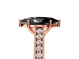 Rose gold Fancy Black Marquise Cut Cut Pave Band Milgrain Solitaire Ring_27
