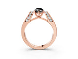Rose gold Fancy Black Marquise Cut Diamond Channel Set Solitaire Ring with Four-Prong Setting_15