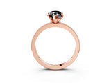 Rose gold Fancy Black Marquise Cut Diamond Milgrain Pavé Engagement Ring with Four-Prong Setting_3