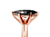 Rose gold Fancy Black Marquise Cut Diamond Solitaire Engagement Ring with Round Band and Four-Prong Setting_89