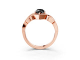 Rose gold Fancy Black Marquise Cut Solitaire Intertwined Band Prong Setting Ring_3