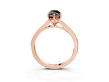Rose gold Fancy Black Marquise Cut Solitaire Pavé Band with Four-Prong Setting_3