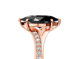 Rose gold Fancy Black Marquise Cut Solitaire Pavé Band with Four-Prong Setting_5