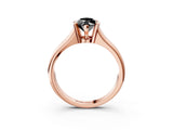 Rose gold Fancy Black Marquise Cut Solitaire Tension Set Diamond Ring with Split Shank Band_3