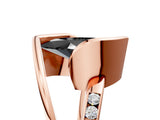 Rose gold Fancy Black Marquise Cut Solitaire Tension-Set Diamond Split Shank Ring_5