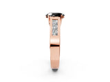 Rose gold Fancy Black Oval Cut Cut Channel Set Solitaire Ring with Four-Prong Setting_2