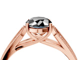 Rose gold Fancy Black Oval Cut Cut Pave Split Shank Engagement Ring with Four-Prong Setting_4