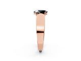Rose gold Fancy Black Oval Cut Diamond Channel Set Solitaire Ring with Four-Prong Setting_38