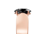 Rose gold Fancy Black Oval Cut Diamond Channel Set Solitaire Ring with Four-Prong Setting_41