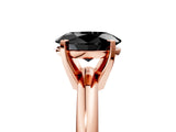 Rose gold Fancy Black Oval Cut Diamond Solitaire Engagement Ring with Round Band and Four-Prong Setting_65