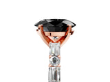 Rose gold Fancy Black Oval Cut Diamond Solitaire with Side Baguettes and Channel Set Band_5