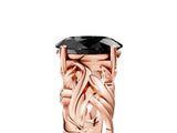 Rose gold Fancy Black Oval Cut Solitaire Diamond Leaf-Inspired Vine Band Ring with Prong Setting_5