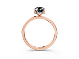 Rose gold Fancy Black Oval Cut Solitaire Engagement Ring with Cathedral Band and Four-Prong Setting_3