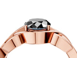 Rose gold Fancy Black Oval Cut Solitaire Intertwined Band Prong Setting Ring_4