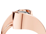 Rose gold Fancy Black Oval Cut Solitaire Tension-Set Diamond Split Shank Ring_4