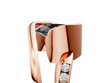 Rose gold Fancy Black Oval Cut Solitaire Tension-Set Diamond Split Shank Ring_5