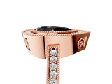 Rose gold Fancy Black Pear Cut Cut Halo Pavé Diamond Ring_5