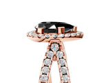 Rose gold Fancy Black Pear Cut Cut Halo Split Shank Pave Set Ring_5