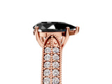 Rose gold Fancy Black Pear Cut Cut Pave Split Shank Engagement Ring with Four-Prong Setting_5