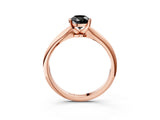 Rose gold Fancy Black Pear Cut Diamond Solitaire Engagement Ring with Classic Band and Four-Prong Setting_27