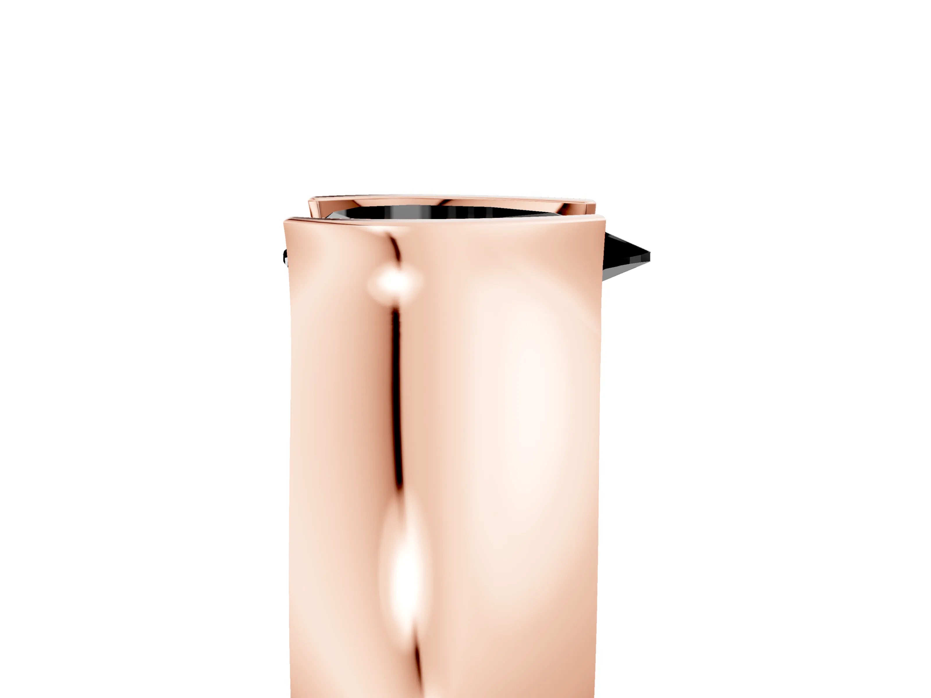 Rose gold Fancy Black Pear Cut Solitaire Bezel Set Diamond Ring with Wide Band_5