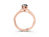 Rose gold Fancy Black Pear Cut Solitaire Pavé Band with Four-Prong Setting_3