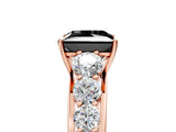 Rose gold Fancy Black Princess Cut Brilliant Diamond Pavé Band with Six-Prong Setting_17