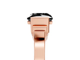 Rose gold Fancy Black Princess Cut Brilliant Solitaire Diamond Ring with Channel Set Band and Bar Prong Setting_5