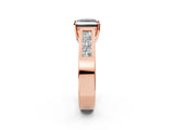 Rose gold Fancy Black Princess Cut Cut Channel Set Solitaire Ring with Four-Prong Setting_2