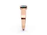 Rose gold Fancy Black Princess Cut Cut Diamond Channel Set Solitaire Ring with Four-Prong Setting_13