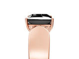 Rose gold Fancy Black Princess Cut Cut Diamond Channel Set Solitaire Ring with Four-Prong Setting_5