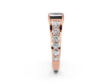Rose gold Fancy Black Princess Cut Cut Diamond Engagement Ring with Pavé Band and Four-Prong Setting_2