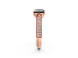 Rose gold Fancy Black Princess Cut Cut Pave Split Shank Engagement Ring with Four-Prong Setting_14