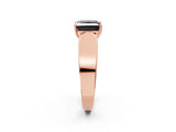 Rose gold Fancy Black Princess Cut Diamond Channel Set Solitaire Ring with Four-Prong Setting_16