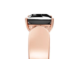 Rose gold Fancy Black Princess Cut Diamond Channel Set Solitaire Ring with Four-Prong Setting_19