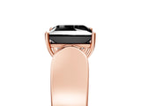 Rose gold Fancy Black Princess Cut Diamond Channel Set Solitaire Ring with Four-Prong Setting_43