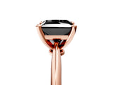 Rose gold Fancy Black Princess Cut Diamond Solitaire Engagement Ring with Classic Band and Four-Prong Setting_41