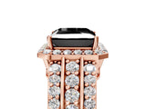 Rose gold Fancy Black Princess Cut Halo Diamond Ring with Split Shank and Four-Prong Setting_5