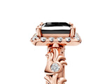 Rose gold Fancy Black Princess Cut Halo Diamond Solitaire with Filigree Band and Four-Prong Setting_17