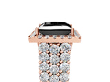 Rose gold Fancy Black Princess Cut Halo Pavé Diamond Engagement Ring with Split Shank and Four-Prong Setting_8