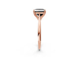 Rose gold Fancy Black Princess Cut Solitaire Diamond Ring with Six-Prong Setting and Classic Band_14