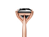 Rose gold Fancy Black Princess Cut Solitaire Diamond Ring with Six-Prong Setting and Classic Band_17
