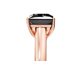 Rose gold Fancy Black Princess Cut Solitaire Engagement Ring with Tapered Band and Four-Prong Setting_8