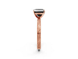 Rose gold Fancy Black Princess Cut Solitaire Milgrain Engraved Band with Four-Prong Setting_2