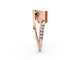 Rose gold Fancy Black Princess Cut Solitaire Tension-Set Diamond Split Shank Ring_2