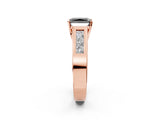 Rose gold Fancy Black Radiant Cut Cut Channel Set Solitaire Ring with Four-Prong Setting_2