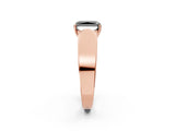 Rose gold Fancy Black Radiant Cut Cut Diamond Channel Set Solitaire Ring with Four-Prong Setting_2